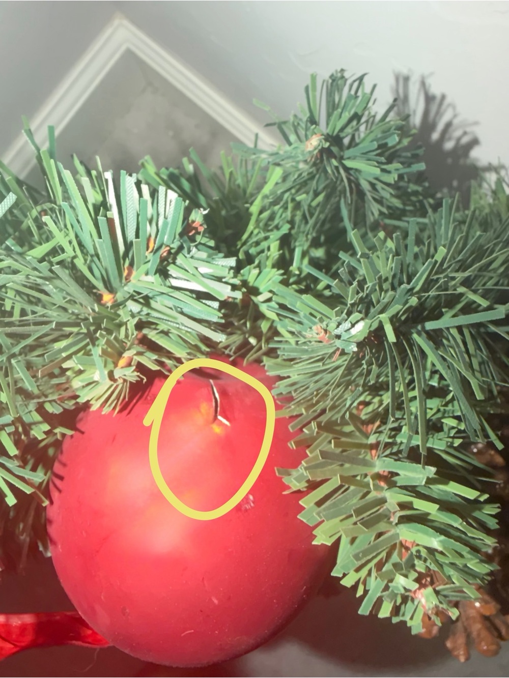 Festive Red Poinsettia Christmas Wreath - Picture 13 of 16